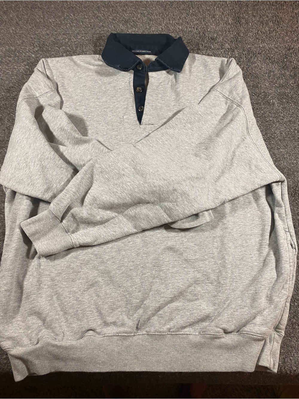 Brandy Melville Gray Sweatshirt with Black Collar - Picture 3 of 3